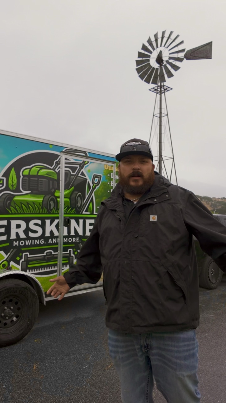 The branded Erskine trailer on a job